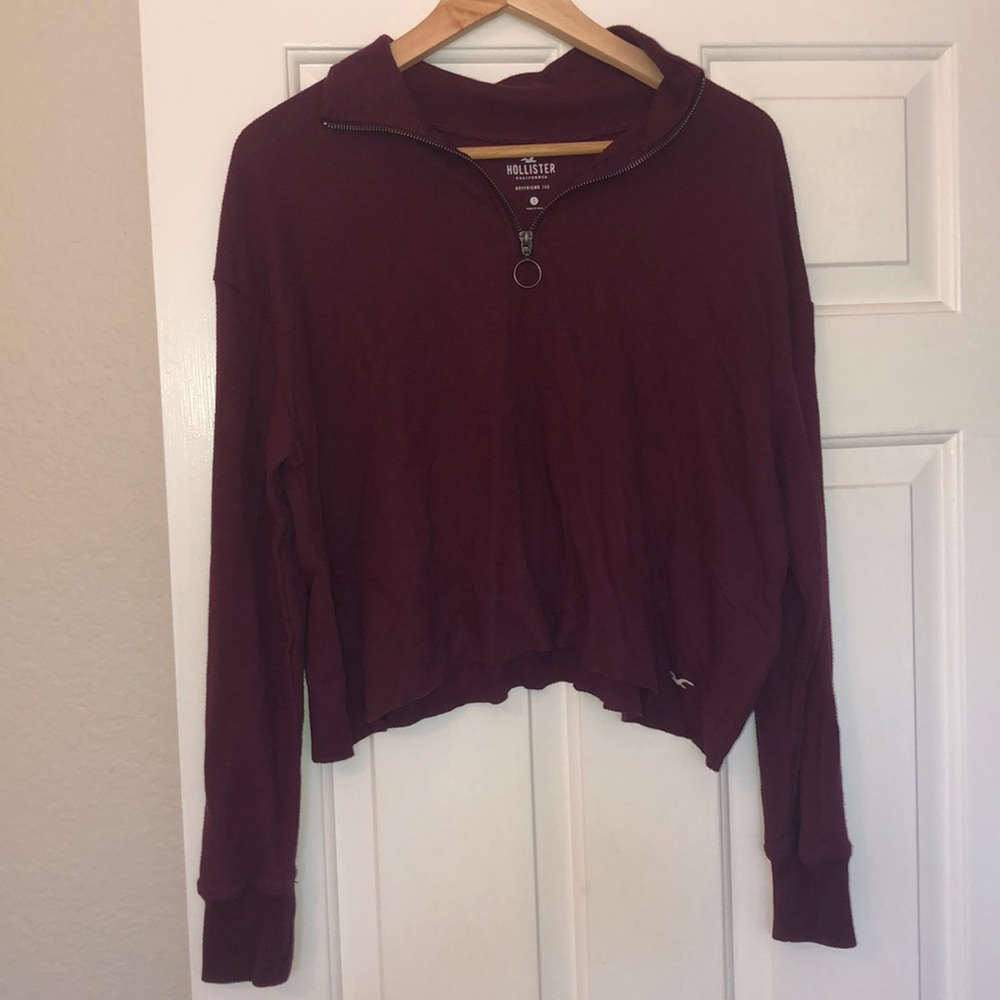 Maroon Long Sleeve Top